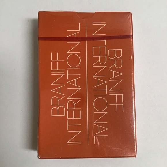 Braniff Other - Braniff International Airlines Playing Cards Deck Aviation NEW SEALED Vintage